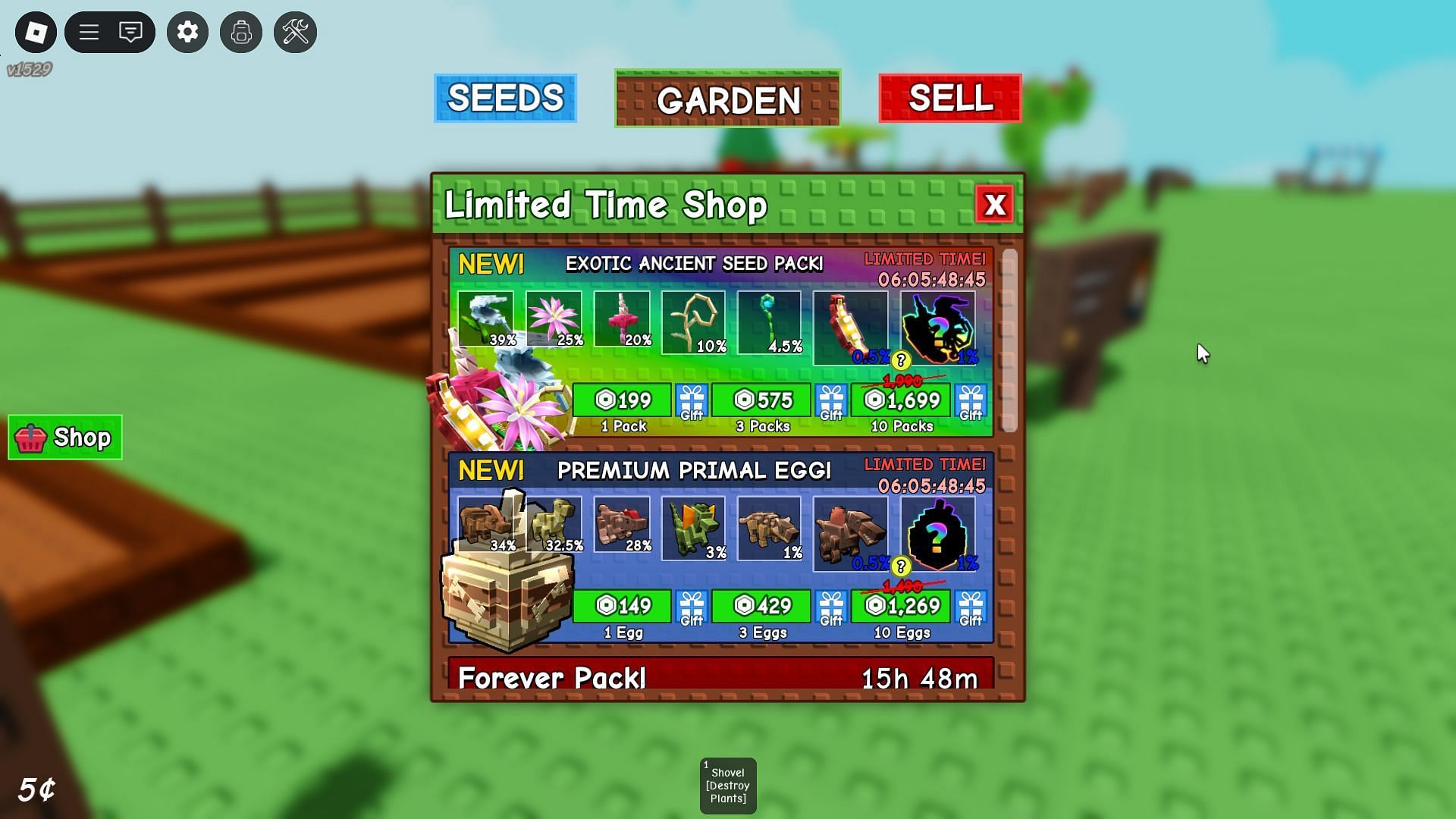 Purchase the Pets from the Shop (Image via Roblox)